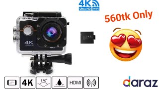 4k Ultra Sport Camera Unboxing on Daraz  Daraz 4k Action Camera [upl. by Navada]