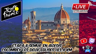 🔴TOUR DE FRANCIA ETAPA 8 SEMUR EN AUXOIS  COLOMBEY LES DEUX ÉGLISES 1834 KM REACCIÓN EN VIVO🔴 [upl. by Amaris]