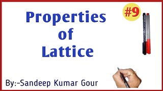 Properties of Lattice  Discrete Mathematics in Hindi [upl. by Heck]