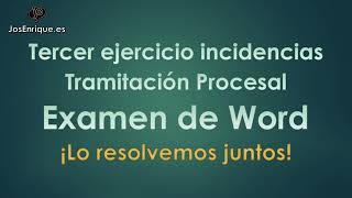 Oposiciones Tramitación Procesal 【Examen WORD resuelto】 [upl. by Forelli]