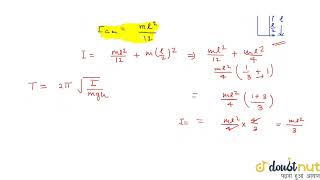 A uniform rod of length l is suspended by end and is made to undego small oscillations Find the [upl. by Griffin]