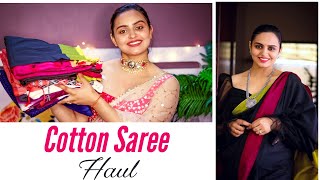 COTTON SAREE HAUL UNDER 650  MEESHO SAREE REVIEW [upl. by Bridwell]