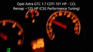 Opel Astra H GTC 17 CDTI 101 HP Z17DTH Remap  Chiptuning CSS [upl. by Speroni304]