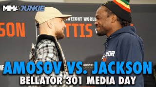 Yaroslav Amosov Jason Jackson PreFight Media Day Conversation and Faceoff  Bellator 301 [upl. by Sellihca]