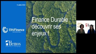 Webinar Finance durable  découvrir ses enjeux [upl. by Saile]