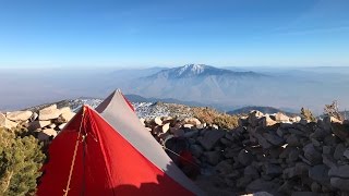 Camping on the summit of San Gorgonio in 55mph winds [upl. by Loreen]