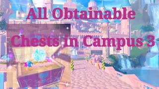 All Obtainable Chests in Campus 3 Royale High School [upl. by Ydaf]