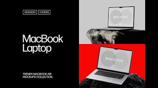 MacBook Air Mockup Set Graphic Download [upl. by Aizitel124]