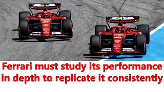 Ferrari SF24 Maranello engineers promote Monza F1 result but technical doubts still emerge [upl. by Renard550]