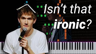 Bo Burnham  Ironic  LyricWulf Piano Tutorial on Synthesia [upl. by Shulem57]