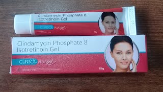 CLINSOL PLUS GelClindamycin Phosphate amp Isotretinoin GelकीलमुहासेPimplesAcneकी best दवा [upl. by Connelley]