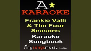 Walk Like A Man Originally Performed By Frankie Valli amp The Four Seasons Karaoke Audio Version [upl. by Mal]