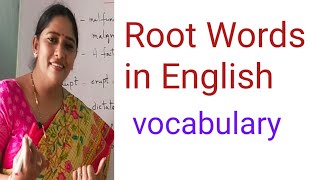 Root Words in English Vocabulary [upl. by Seleta]