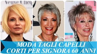 Moda tagli capelli corti per signora 60 anni [upl. by Lenej539]