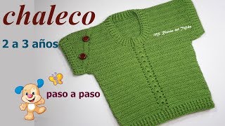 Como tejer HERMOSO CHALECO bebe varon CROCHET paso a paso  How to CROCHET BEAUTIFUL VEST baby boy [upl. by Nava836]