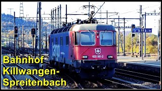 Volles Zugprogramm beim Bahnhof KillwangenSpreitenbach im Kanton Aargau [upl. by Theadora]