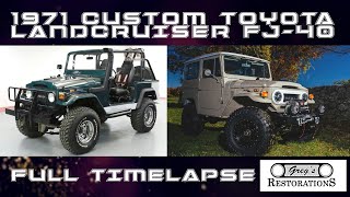 1971 Toyota Landcruiser FJ40 Restoration  Full Time Lapse [upl. by Woodberry]