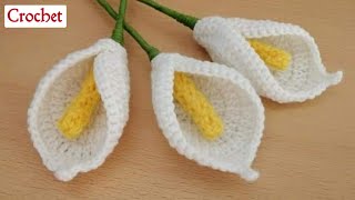 Crochet Calla Lilies flowers [upl. by Neeliak]