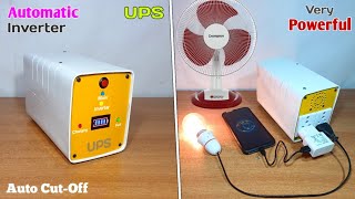 How to Make a Fully Automatic UPSInverter  Powerful Inverter 12V to 220V [upl. by Anrev]