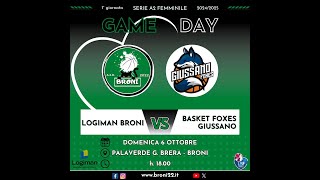 LOGIMAN BRONI 22 Vs V BASKET FOXES GIUSSANO [upl. by Klinges]