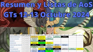 Resumen y Listas de AoS GTs 1213 Octubre 2024 [upl. by Dahij]