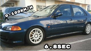 Honda Civic EG9 16 VTi 0100kmh Acceleration [upl. by Suivatna]