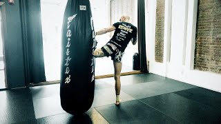 Heavy Bag Drill More Hip Turn on Kicks in 60 Seconds [upl. by Bari]