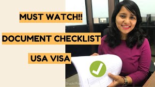 Document Checklist for USA Visitor Visa for INDIANS 2023  B1B2  Shachi Mall [upl. by Leler]