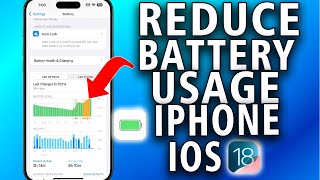 How to reduce battery usage iPhone iOS18fix battery drain full guide [upl. by Einnaej]