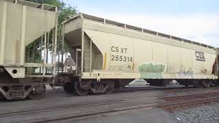 6192024 CSX northbound grain train in Fostoria Ohio [upl. by Raney894]