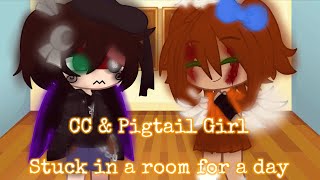 CC amp Pigtail girl Cindy stuck in a room for a day fnaf NO SHIPS ⚠️ [upl. by Eppesuig748]