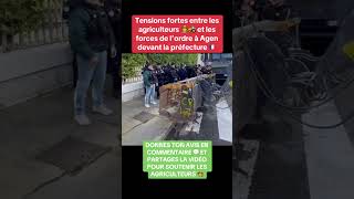 Tension entre les AGRICULTEURS et les CRS  manif [upl. by Nabila]