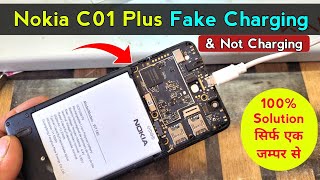 Nokia c01 plus fake charging  100 solution ✅ सिर्फ एक जम्पर से  Nokia c01 plus not charging [upl. by Irrak]