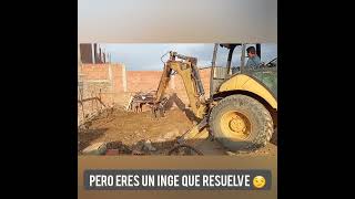 Compactación de suelos Retroexcavadora 😅😏 ingenieriacivil construcion geotecnia arquitectura [upl. by Nos]