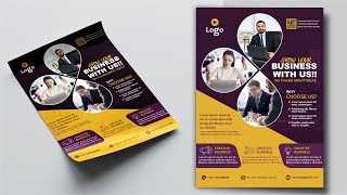 How to Create Corporate Flyer Design Template Using Coreldraw [upl. by Aretse]