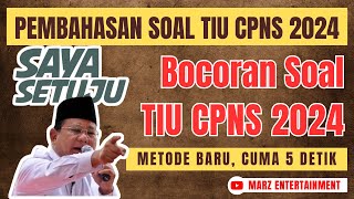 CPNS DI BUKA BESOK  BEGINI BOCORAN SOAL DAN PEMBAHASAN TIU CPNS 2024 TERBARU amp PPPK 2024 tiucpns [upl. by Amar]