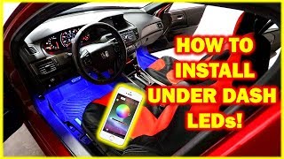 HOW TO Install MultiColoured LEDs Under Dash and Passenger Seating [upl. by Styles]