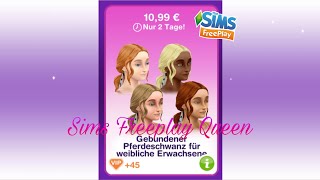 ANGEBOT FRISUR GEBUNDENER PFERDESCHWANZ simsfreeplay thesimsfreeplay gameplay gaming games [upl. by Tiat]