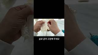 초간단 레이스 왕리본핀 만들기 ribbon diy [upl. by Dnalor]