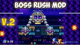 Sonic Mania  Boss Rush Mod V2  Walkthrough  Sonic Mania Mods [upl. by Stevenson]