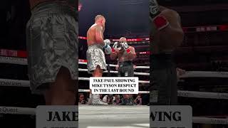 JAKE PAUL SHOWING MIKE TYSON RESPECT IN THE LAST Round miketyson jakepaul loganpaul Netflix [upl. by Neelrak]