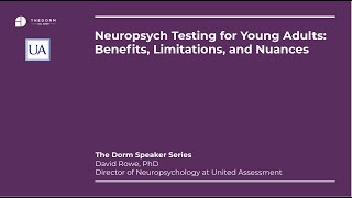 Neuropsychological Testing for Young Adults The Benefits Limitations and Nuances [upl. by Nahte]