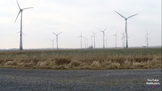 Windmühlen in Ostfriesland Windmühlen Park Windpark Windenergieanlagen Windkraftanlage [upl. by Kain34]