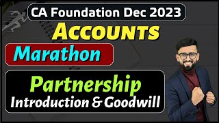 Partnership Accounts Unit 1 amp 2  All Important Questions  CA Foundation Accounts Marathon [upl. by Winterbottom]