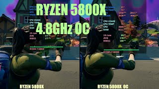 Ryzen 5800x Overclock vs Stock speed [upl. by Amuwkuhc]