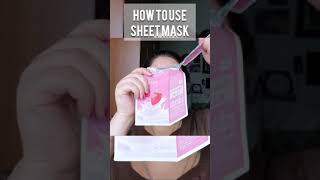 How to use Sheet Mask Properly with APIEU Strawberry Milk Sheet Mask  KBEAUTY  SKINCARE shorts [upl. by Anigger]