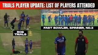 RCB Trials Player List update  Angkrish Raghuvanshi for No 3  IPL 2025 Mega Auction Strategy [upl. by Llenna]