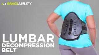 BraceAbility Lumbar Decompression Back Brace [upl. by Kitrak]