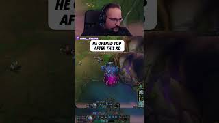 He opened top XD funnymomments gaming leagueoflegends [upl. by Arednaxela]