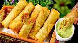 Chicken Spring Rolls RecipeHow to make Spring Roll Best Bakery RollsRamzan Special Chicken Roll [upl. by Nylesor]